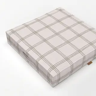 Bodenkissen Karo Grid Muster Grün Beige
