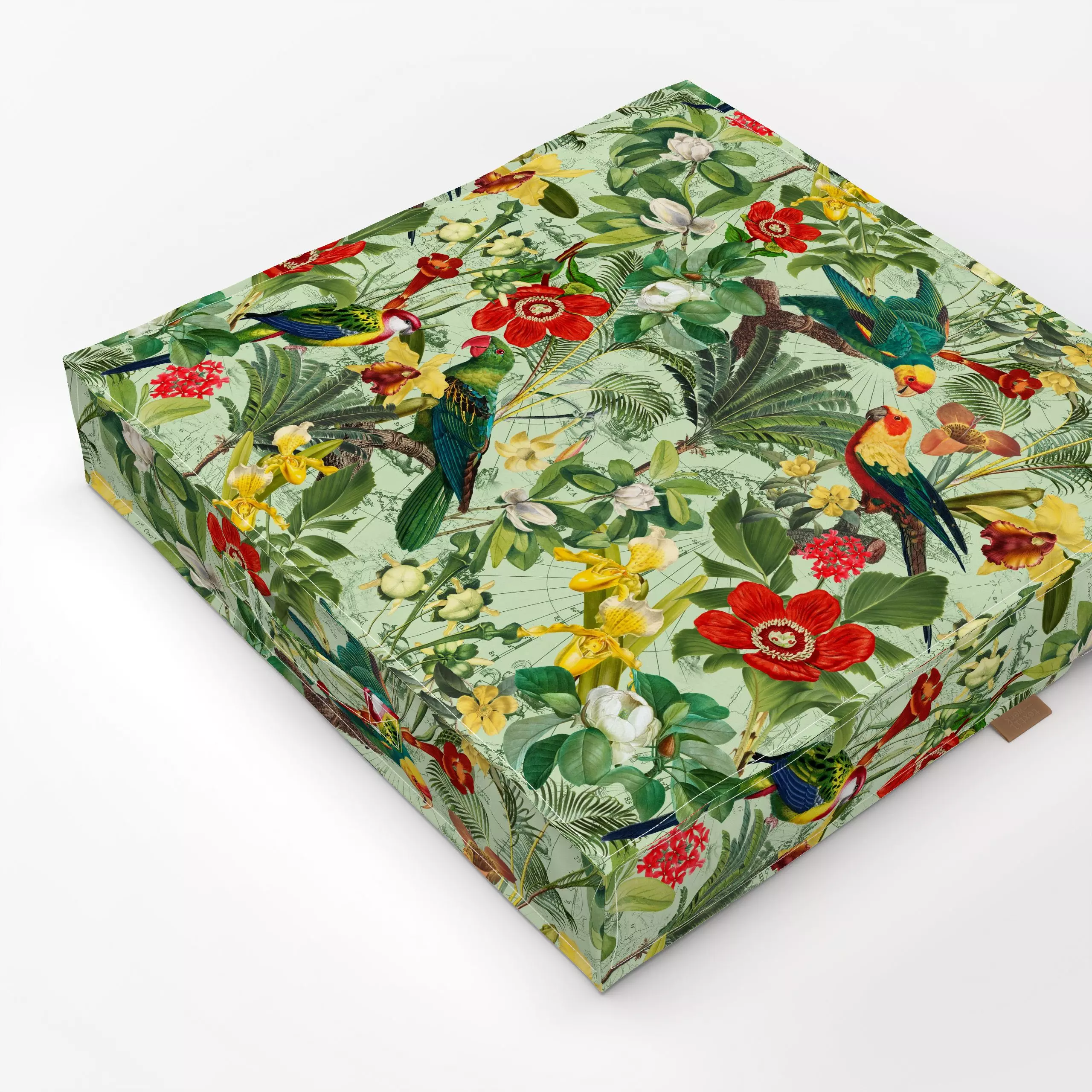 Bodenkissen Tropischer Jungle Garten 9 - Sommer, Pflanzen & Botanik, Safari & Dschungel - von „Uta Naumann"; boho, Natur, Bl...