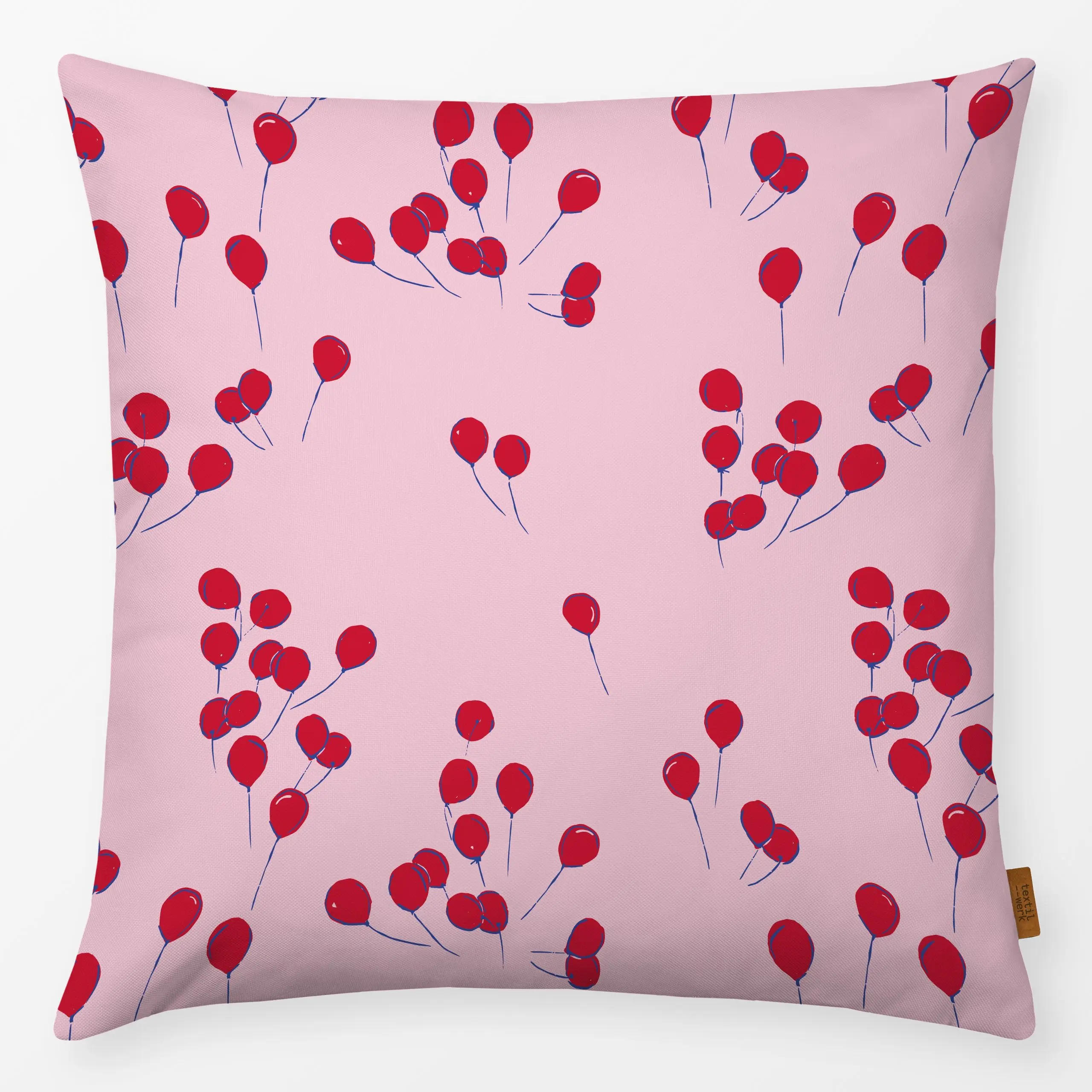Kissen Luftballons rot-rosa - Kinderzimmer & Motive für Kinder, Liebe, Romantik & Pride, Anlässe - von „moDeern Design Studi...