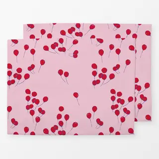 Tischset Luftballons rot-rosa