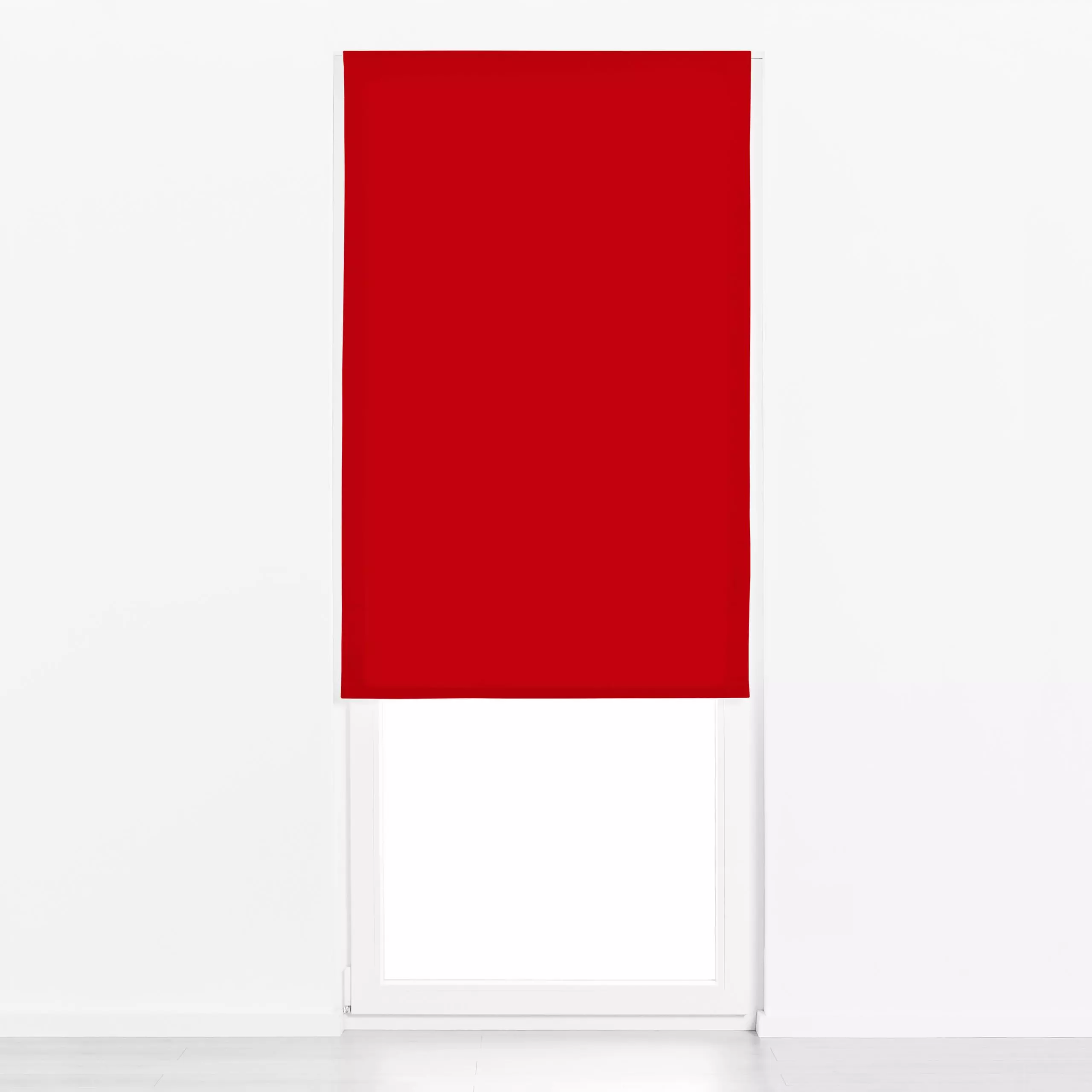 Raffrollo Colors Rot Chilli - Symbole & Muster - von „textilwerk colors"; rot, bunt, schlicht, Farben, uni, einfarbig, texti...