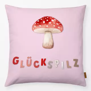 Kissen Glückspilz Fliegenpilz Pink