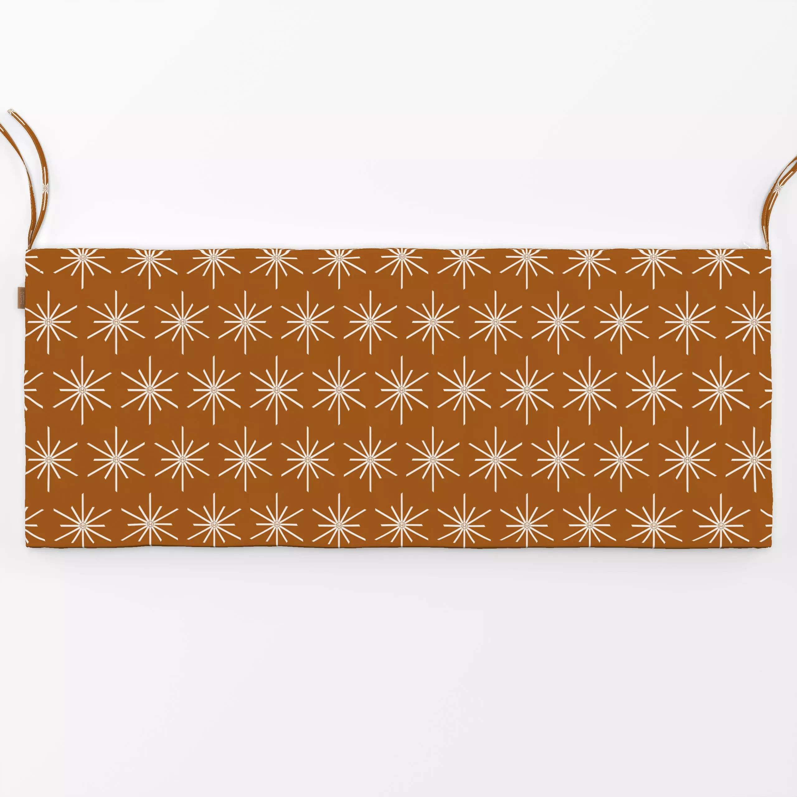 Bankauflage Strohstern rostbraun - Weihnachten, Winter - von „Kathrin Woo"; boho, Weihnachten, Winter, xmas, Weihnachtsdeko,...