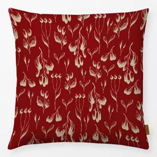 Kissen Mistelzweige sand auf rot