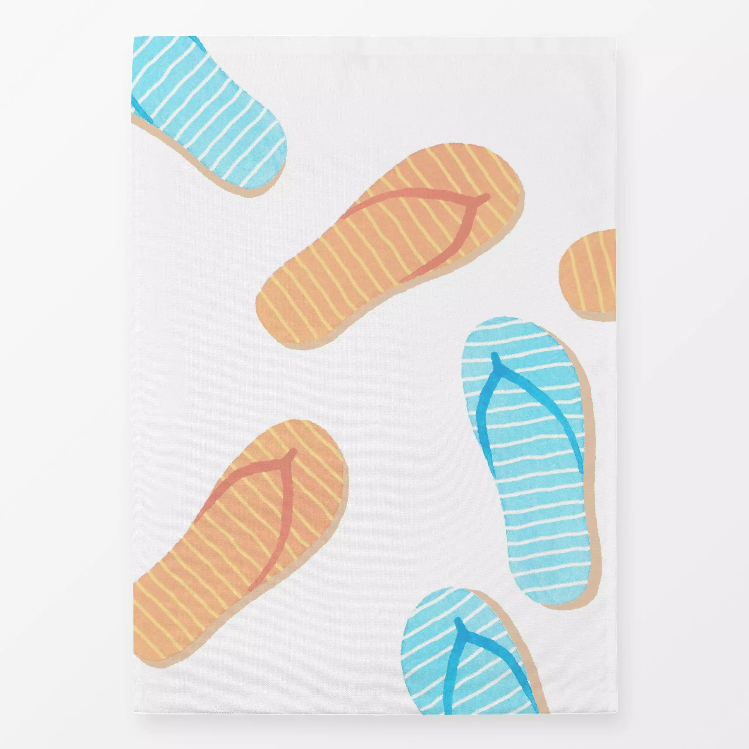 Geschirrtücher Summertime Flip Flops groß - Sommer, Reise - von „Kathrin Löffler"; Meer, Strand, Sand, Sonne, swimmingpool, ...