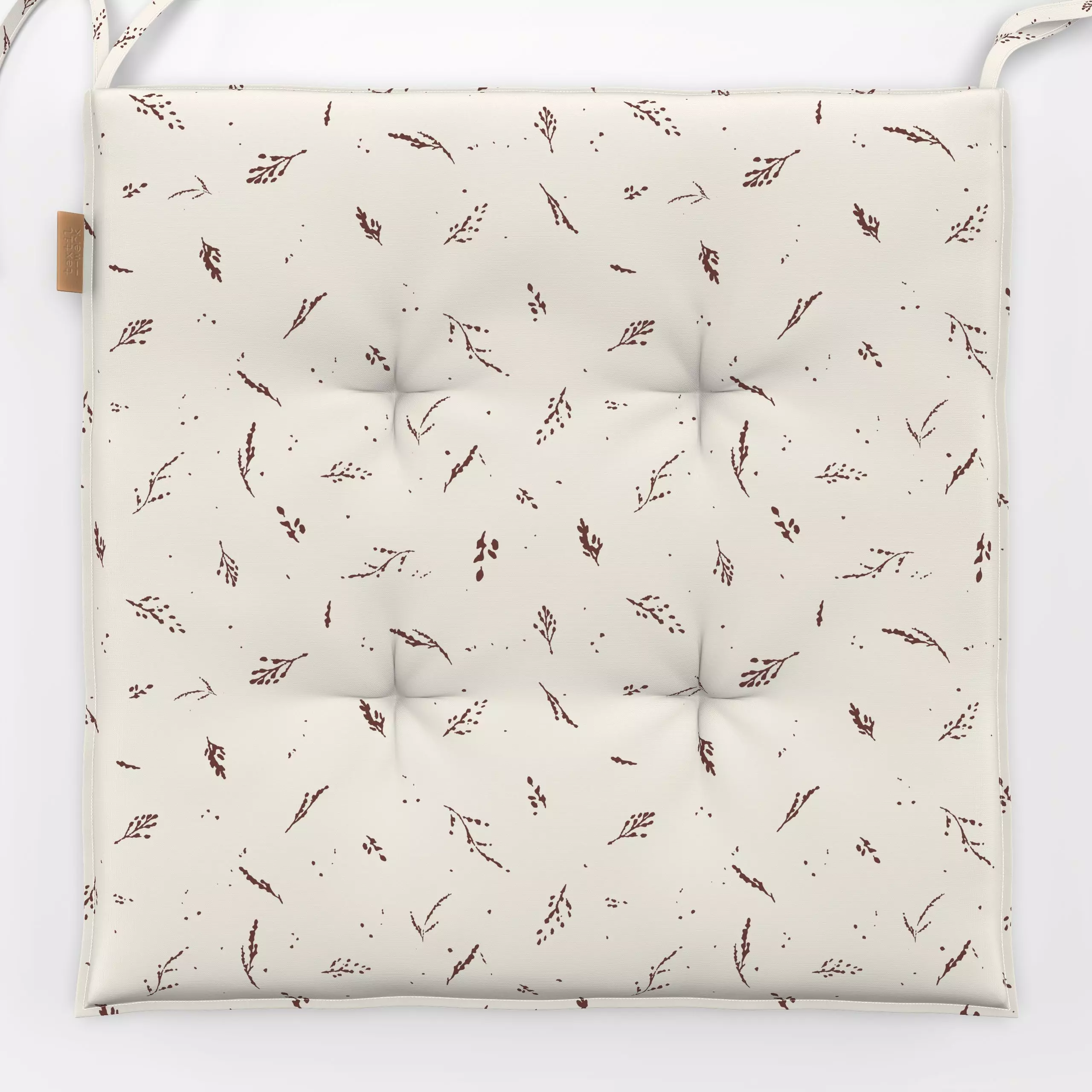 Sitzkissen Gräser beige braun - Frühling, Symbole & Muster, Pflanzen & Botanik - von „Kathrin Woo"; boho, Hygge, landhaus, K...