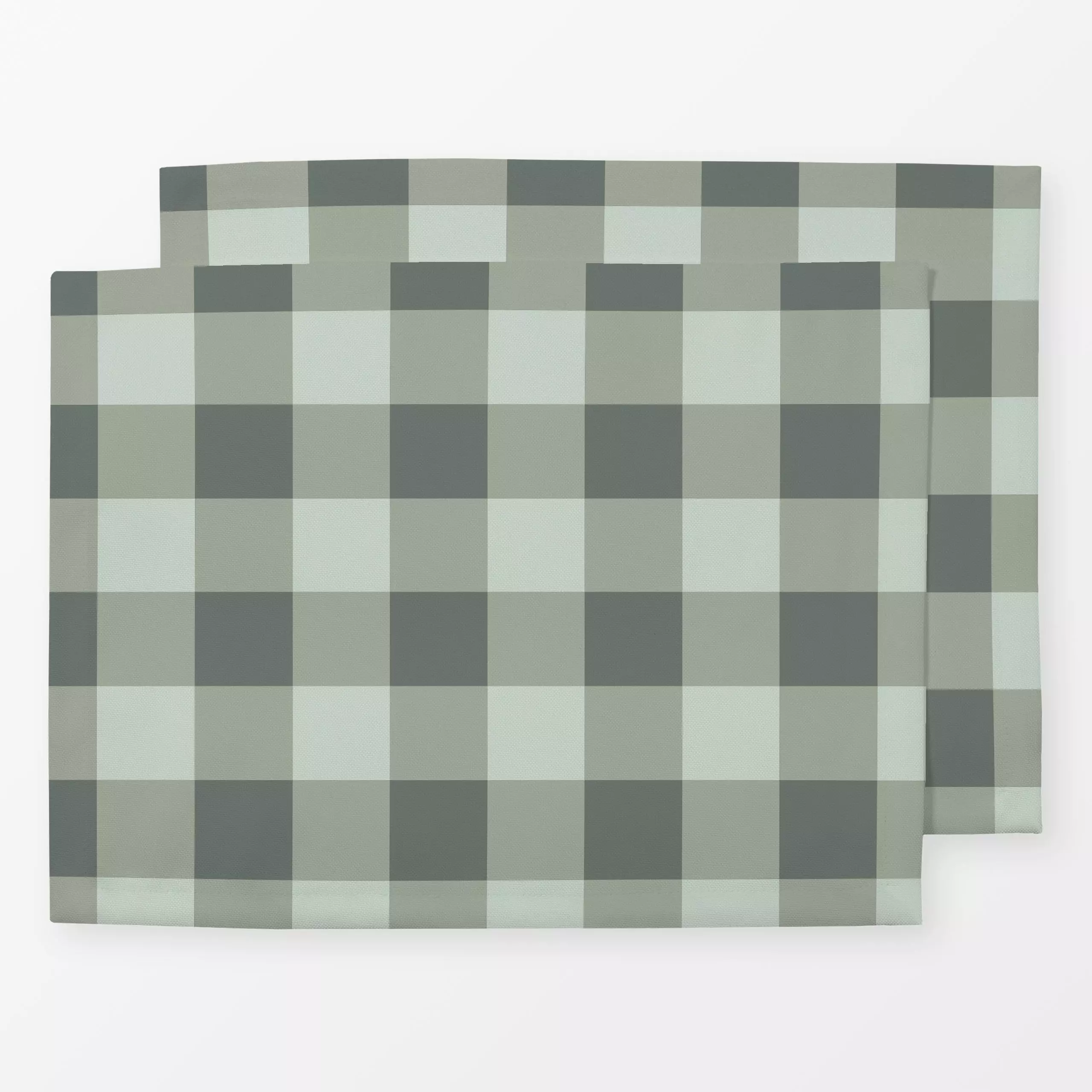 Tischset Gingham green, gemustert, Ostern, von Katrin Graff