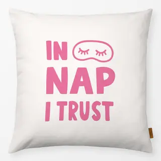 Kissen In Nap I Trust Pink Beige