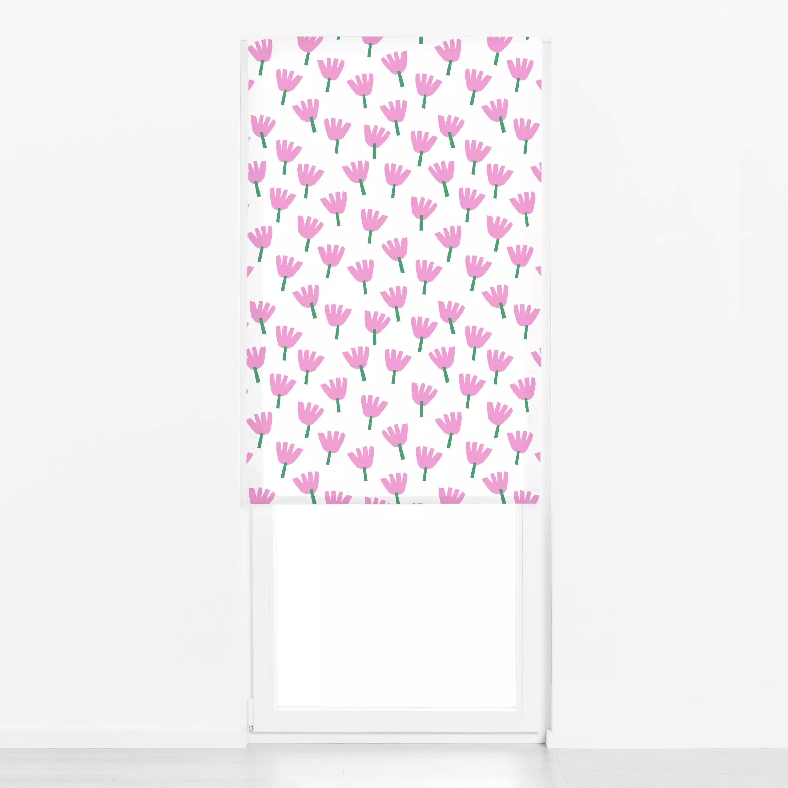 Raffrollo Schnittblumen Pink - Blumen & Florales, Frühling, Symbole & Muster - von „Lisa Jasmin Bauer"; Muster, Blumen, Blüt...