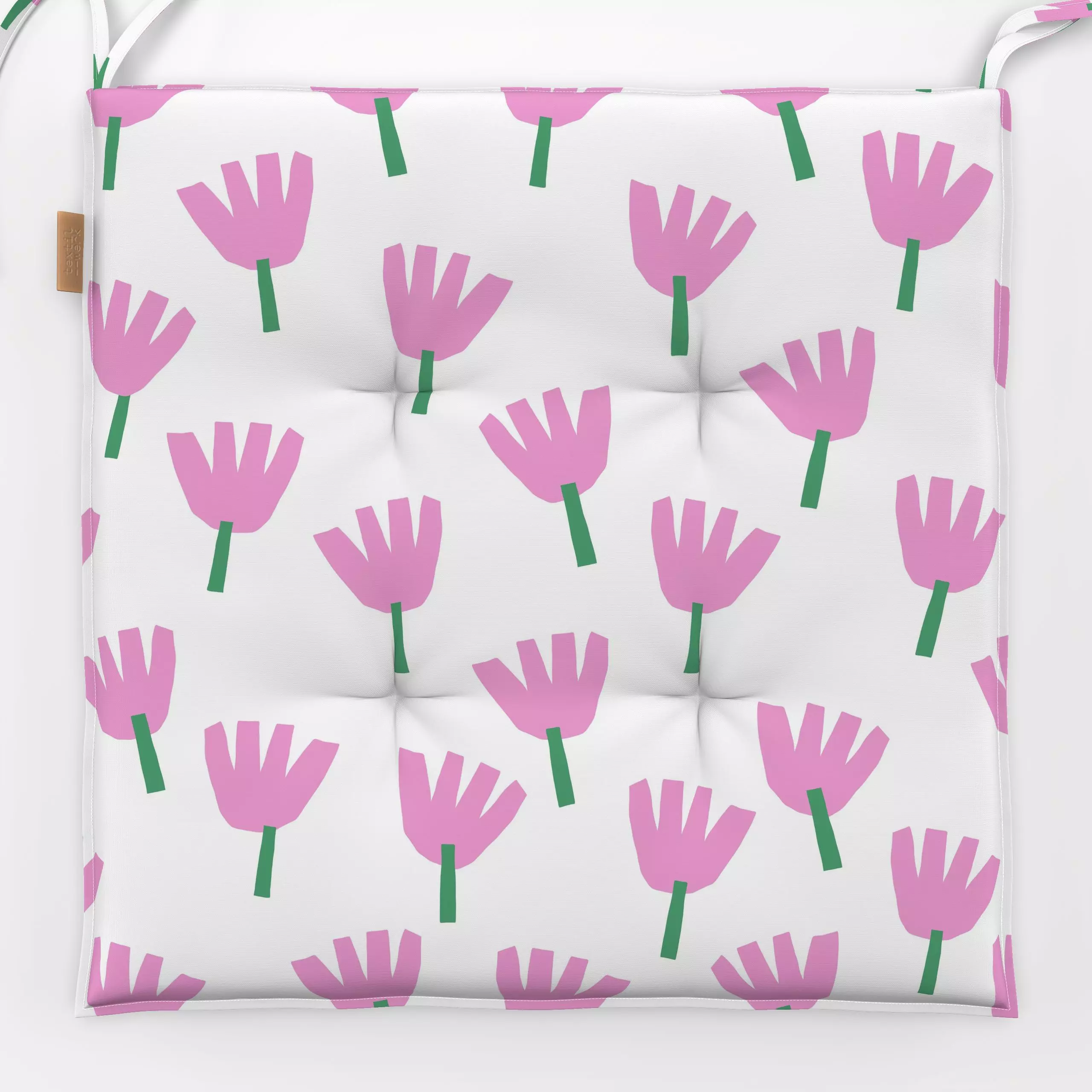 Sitzkissen Schnittblumen Pink - Blumen & Florales, Frühling, Symbole & Muster - von „Lisa Jasmin Bauer"; Muster, Blumen, Blü...