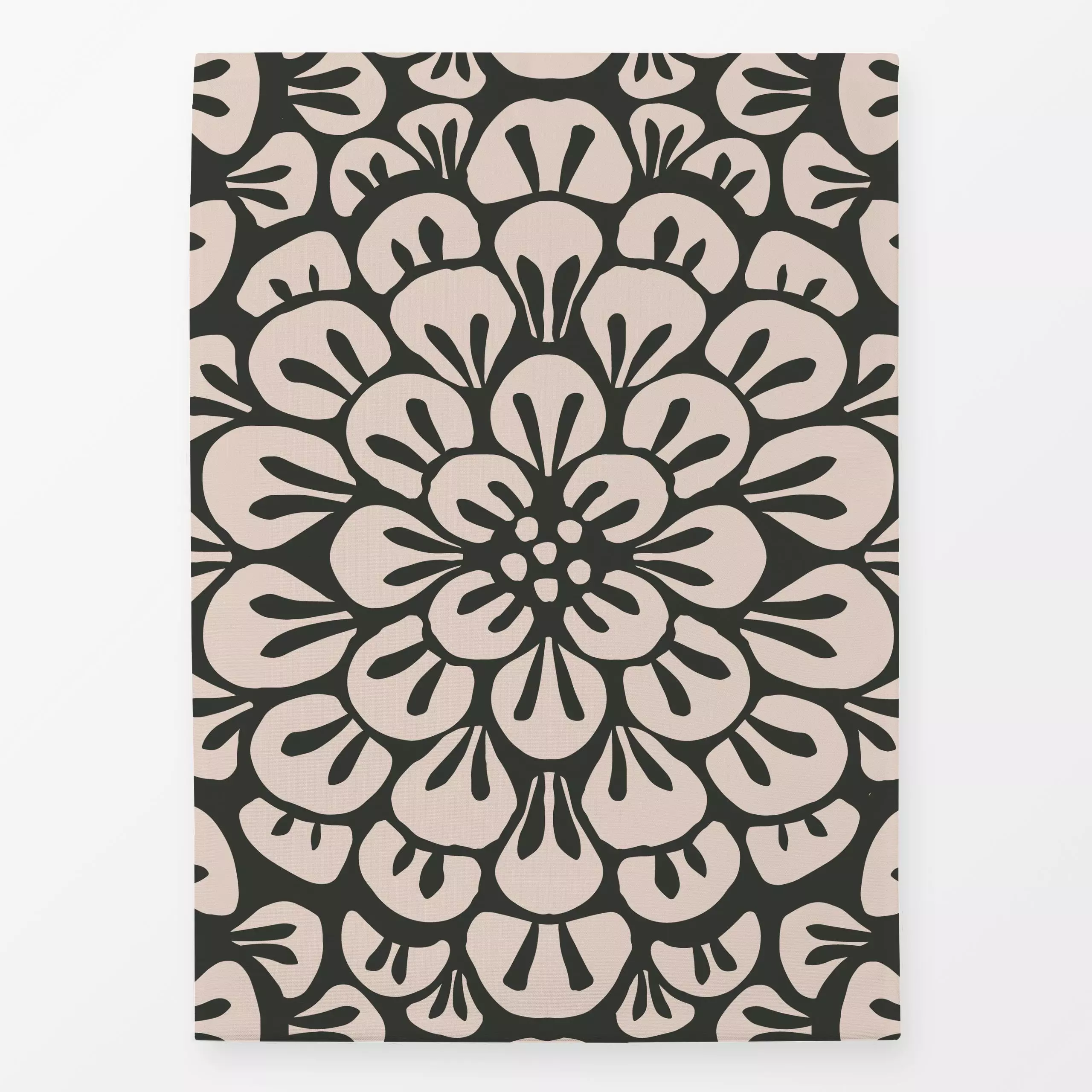 Geschirrtücher Abstract Autumn Flower - Blumen & Florales, Herbst - von „Vivian Hasenclever"; boho, Blumen, Abstrakt, beige,...