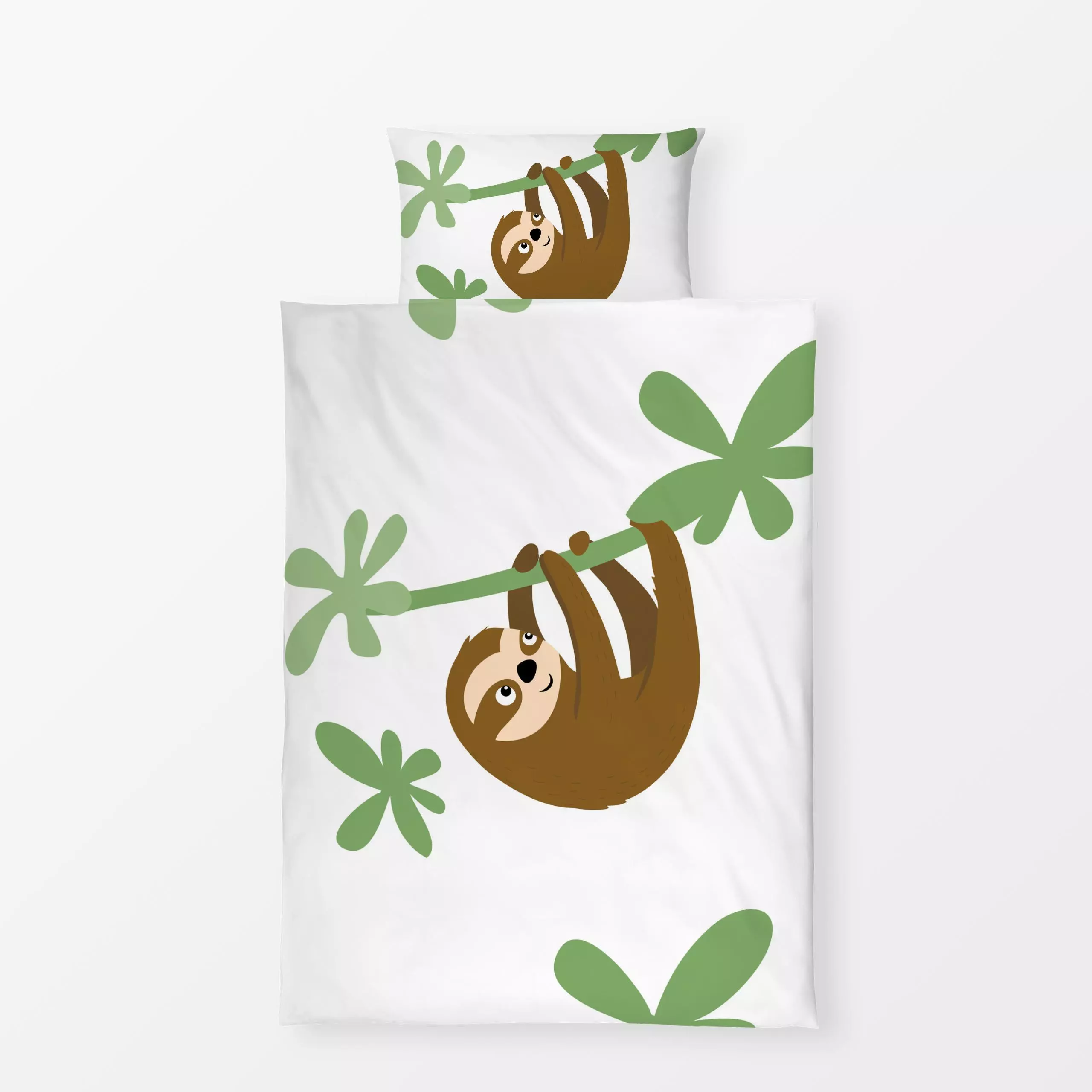 Bettwäsche Hängendes Faultier - Kinderzimmer & Motive für Kinder, Natur & Landschaft, Tiere - von „Carmen Eisendle"; Faultie...