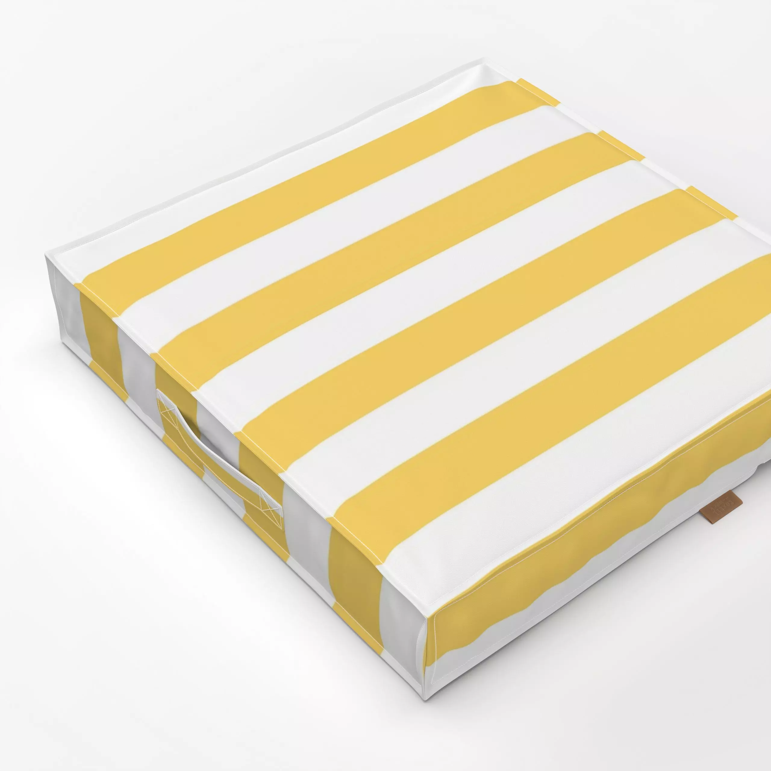 Bodenkissen cabana stripes - gelb - Sommer, Symbole & Muster - von „Vivian Hasenclever"; Streifen, Sommer, gelb, Italien, ge...