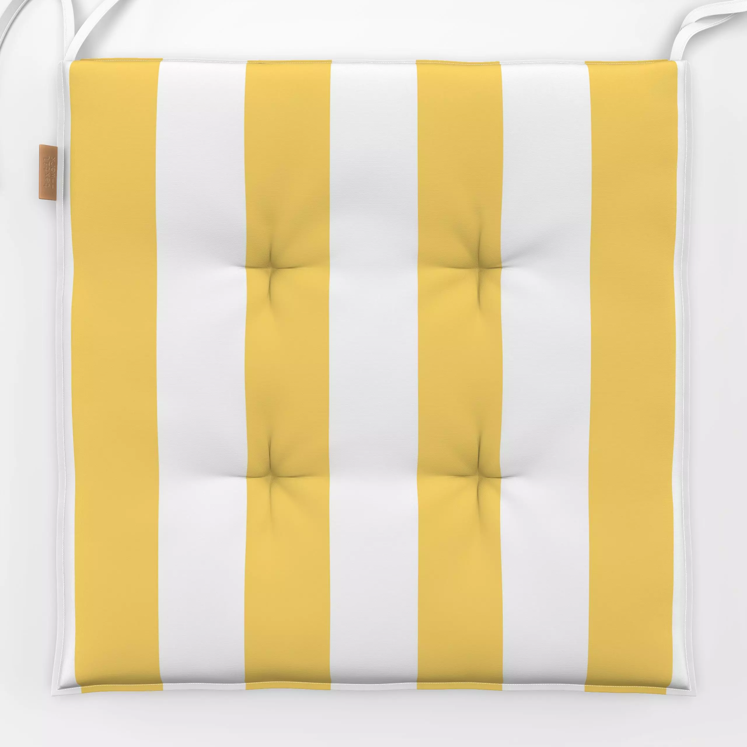 Sitzkissen cabana stripes - gelb - Sommer, Symbole & Muster - von „Vivian Hasenclever"; Streifen, Sommer, gelb, Italien, ges...