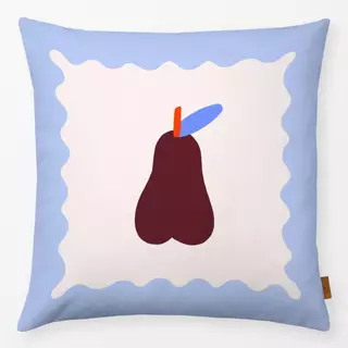 Kissen Birne mit Wellenrand