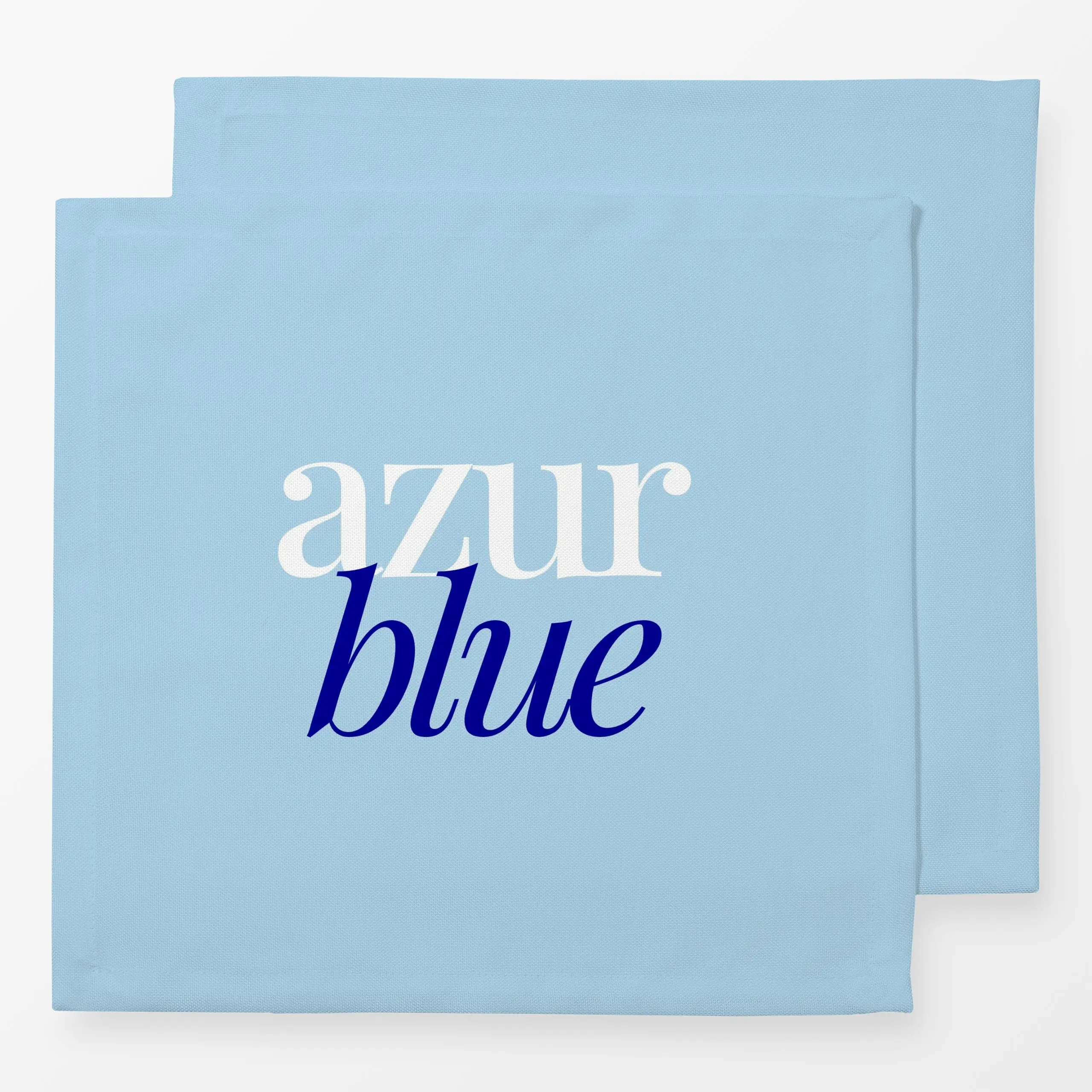 Servietten Azur Blue - Sommer, Sprüche & Schriftzüge, Reise - von „By Anna Sienna"; Meer, See, blau, typografie, Color, Typo...