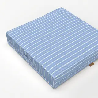 Bodenkissen Bistro Stripes double blue