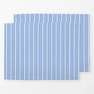 Tischset Bistro Stripes double blue