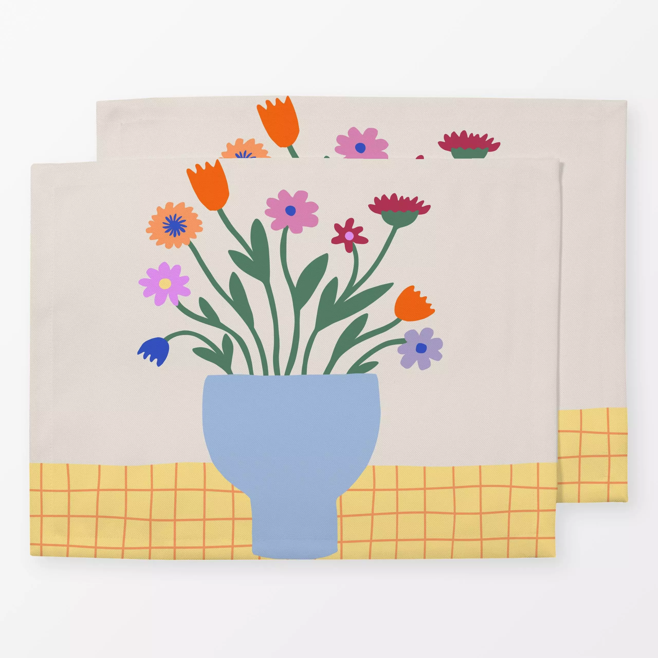 Tischset Vase - Blumen & Florales, Frühling - von „Studio Kesse"