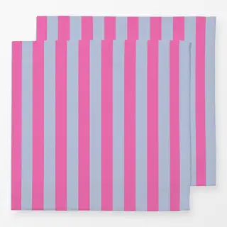 Servietten Streifen Hellblau Pink