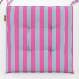Sitzkissen Streifen Hellblau Pink