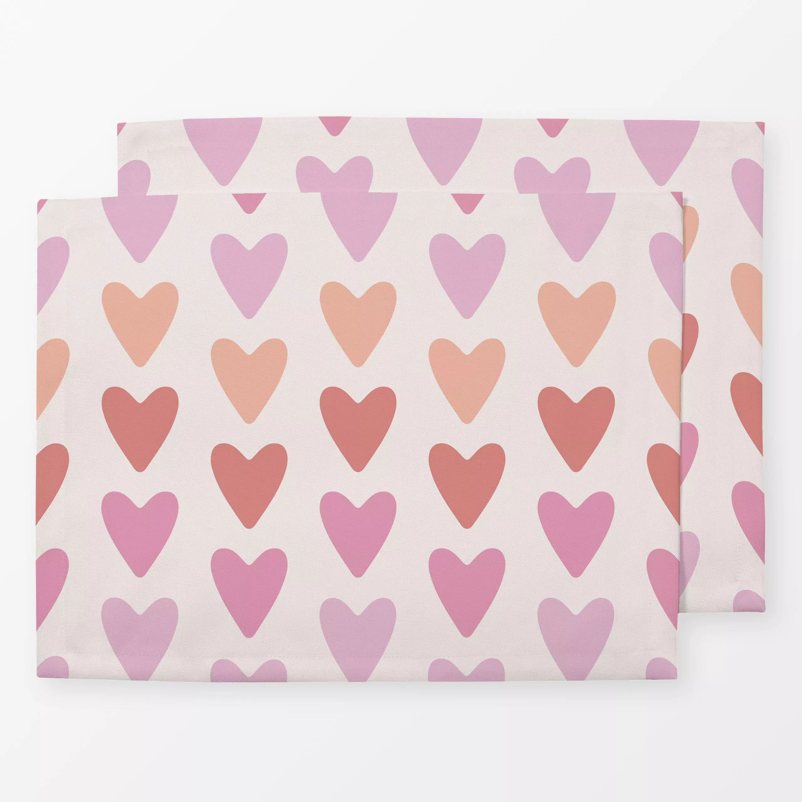 Tischset Hearts multicolor, gemustert, fürs Kinderzimmer, von Kathrin Woo