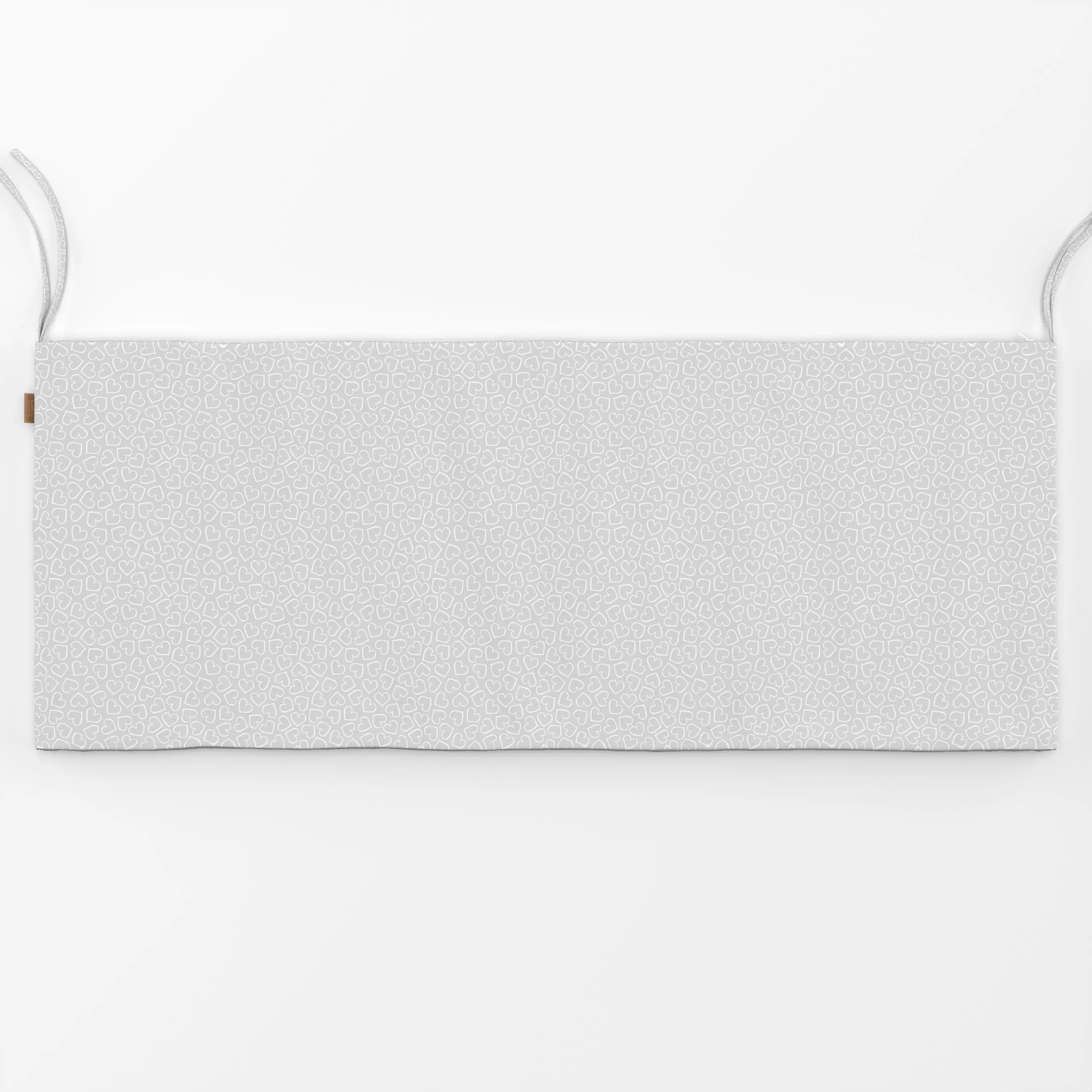 Bankauflage Herzen LineArt grau - Liebe, Romantik & Pride, Symbole & Muster - von „Karen Menzenbach"; minimal, linie, abstra...