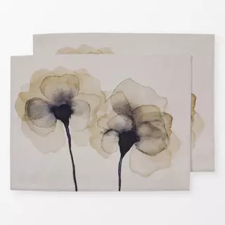 Tischset Soft Neutral Flowers