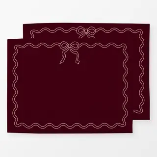 Tischset Tischset mit Schleife berry