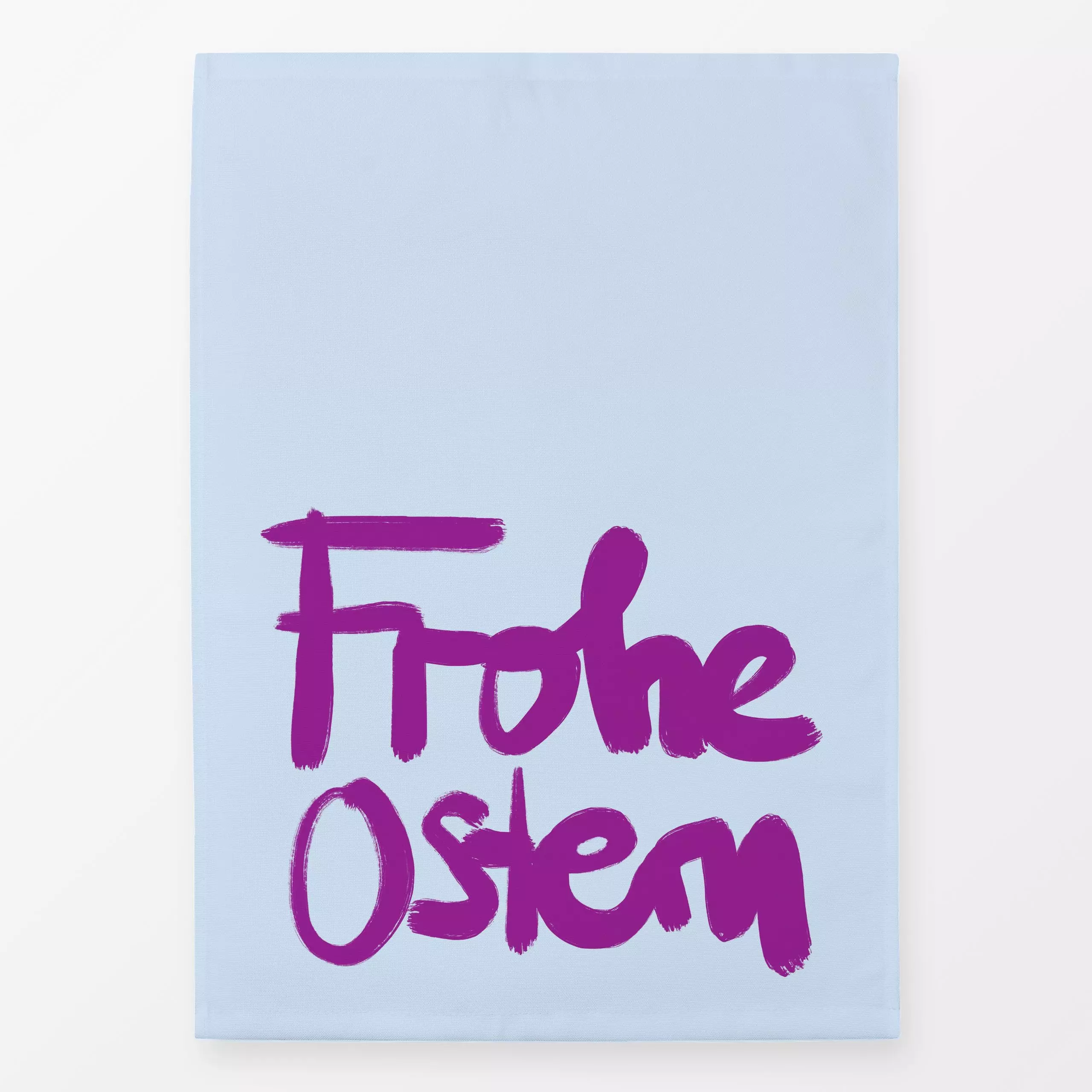 Geschirrtücher Frohe Ostern Lila Hellblau - Sprüche & Schriftzüge, Anlässe, Ostern - von „Sophie Augustin Illustration"; Ost...