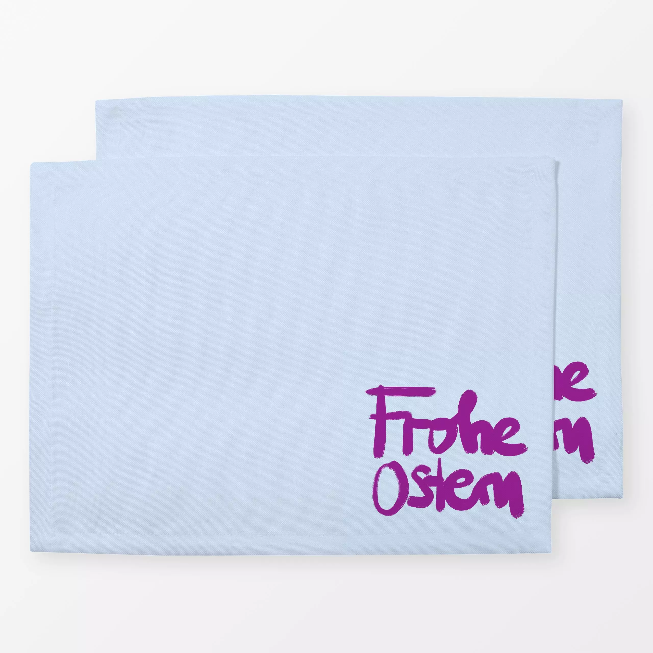 Tischset Frohe Ostern Lila Hellblau, Spruch, Ostern, von Sophie Augustin Illustration