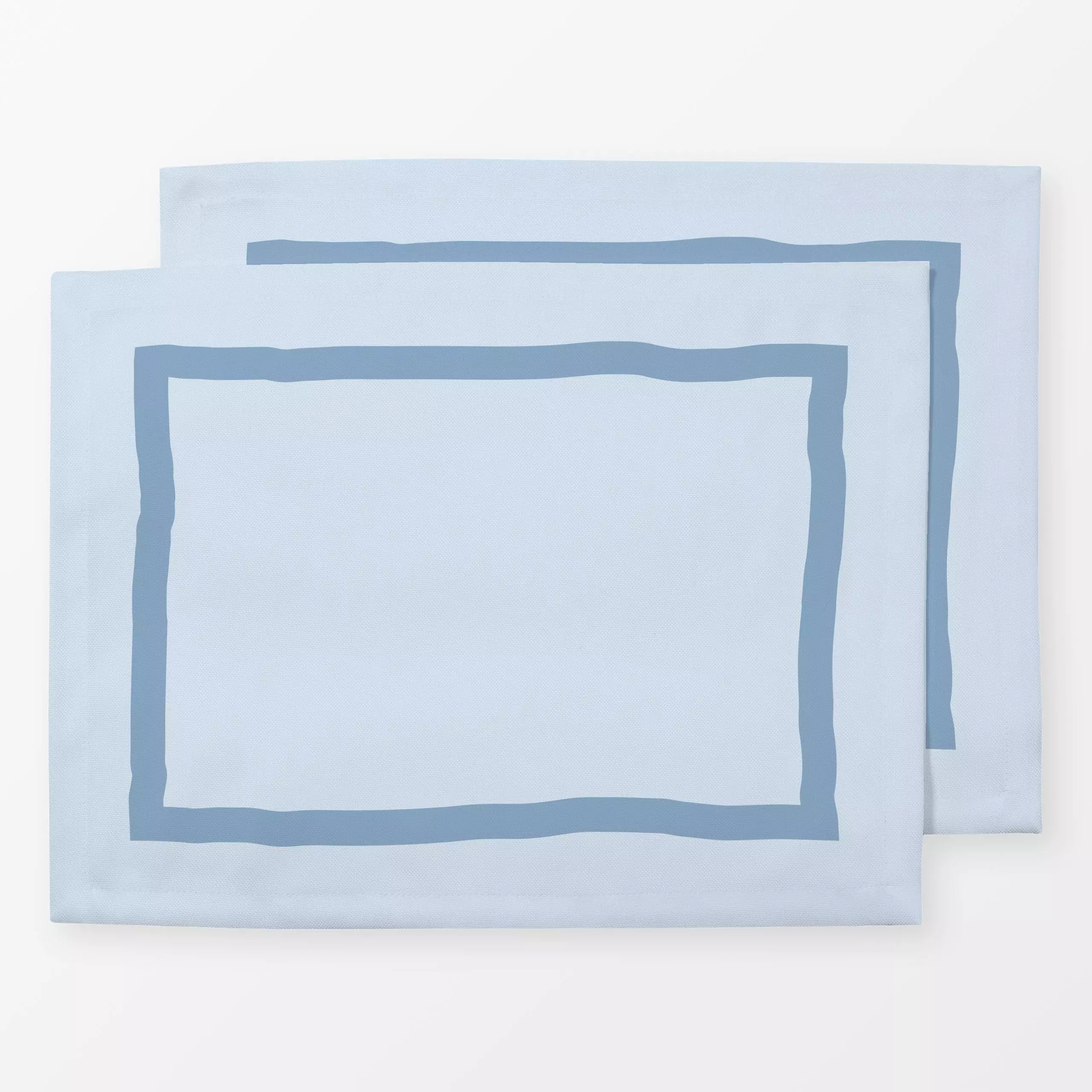 Tischset LINEAR Minimal A 1 - Symbole & Muster - von „Primus Pattern"; minimal, Linien, Pastell, hellblau, reduziert, Quadra...