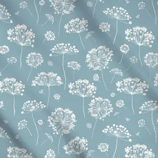 Meterware Wilde Gräser Löwenzahn Blau