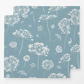 Servietten Wilde Gräser Löwenzahn Blau