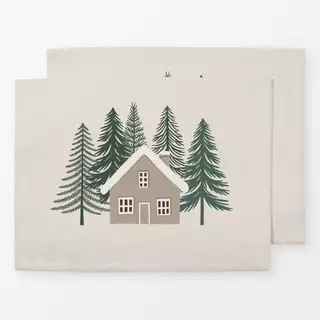 Tischset Winterhaus Weihnachten