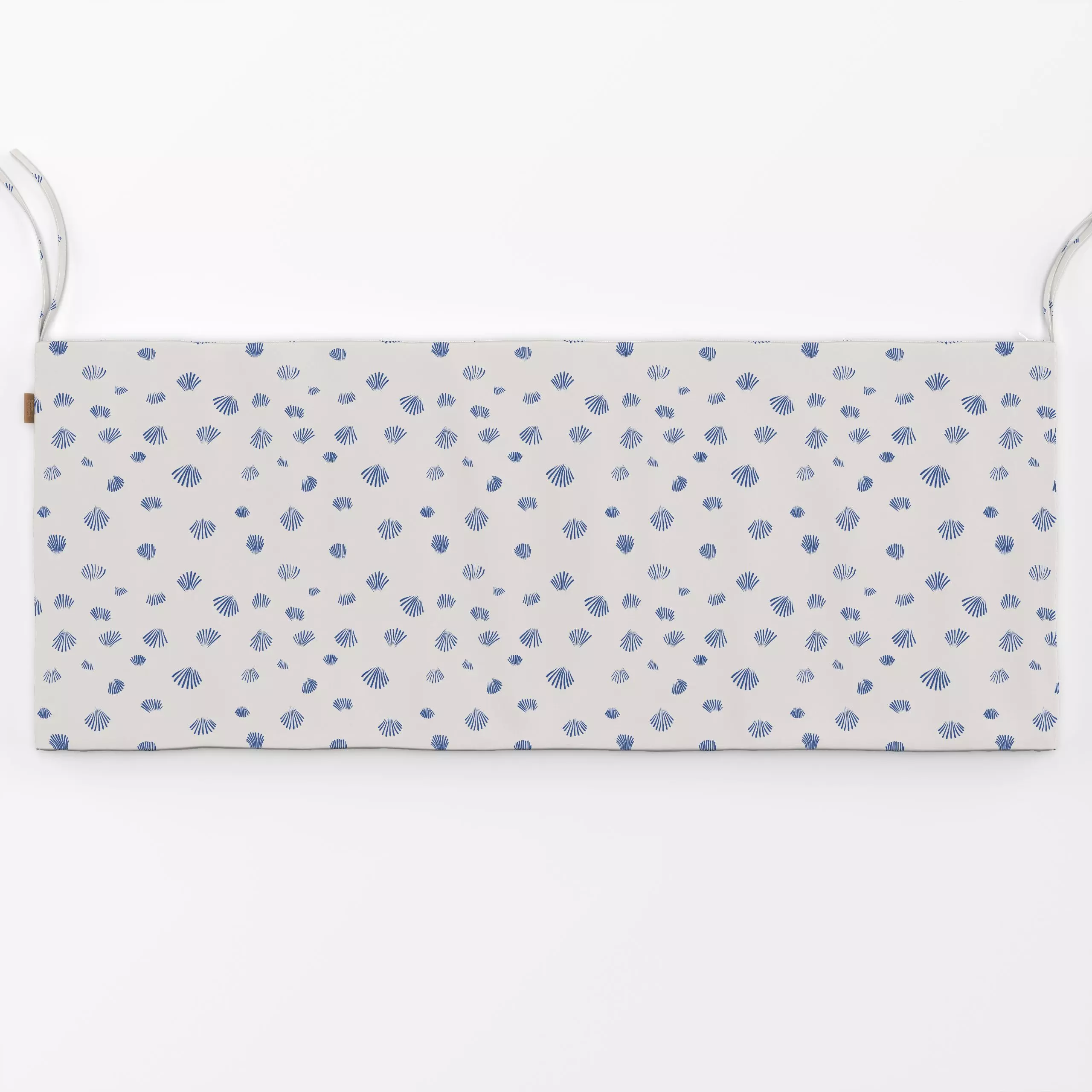 Bankauflage Muschel Spuren Blau - Natur & Landschaft, Sommer, Symbole & Muster - von „textilwerk x hejmelig"; blau, Muscheln...