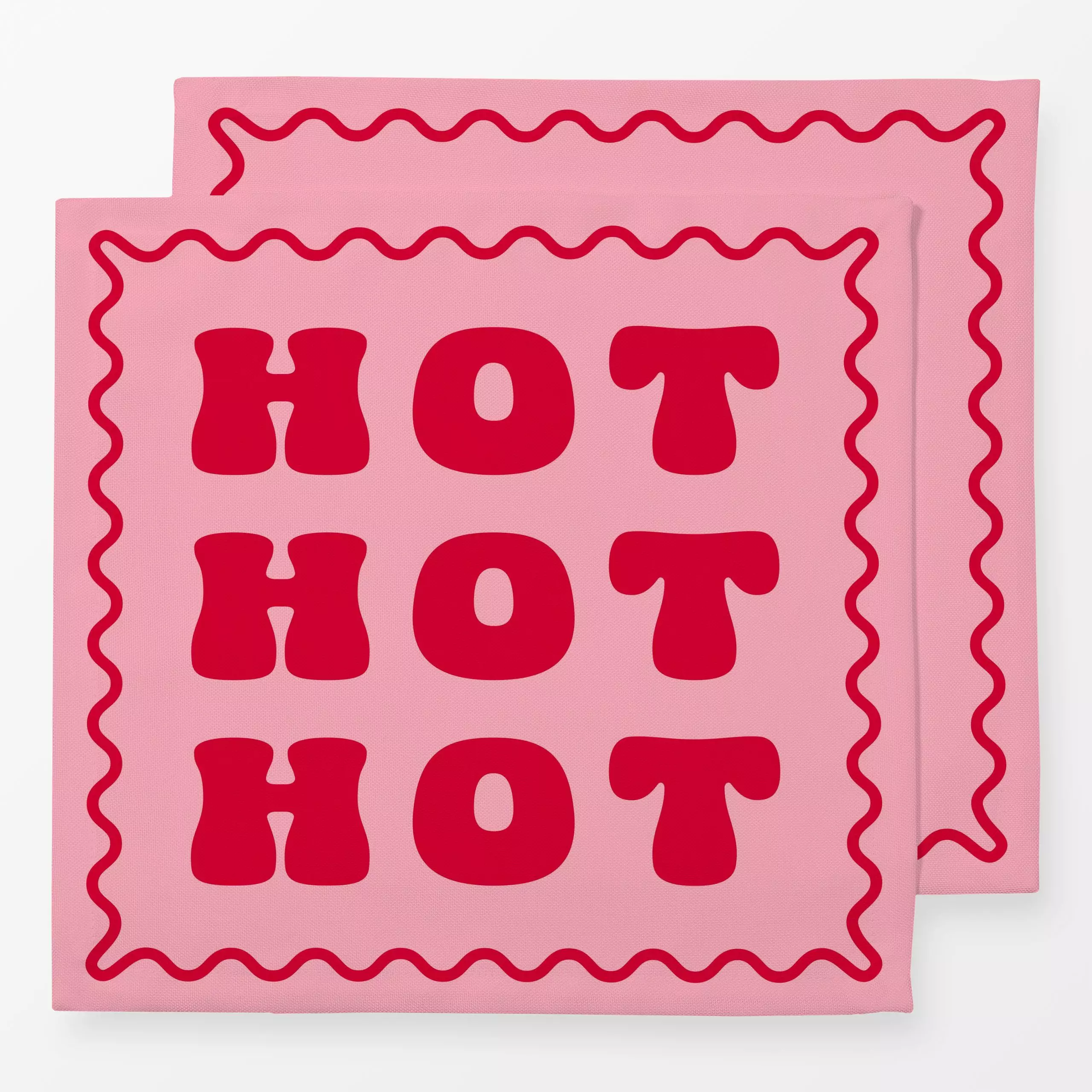 Servietten Hot Hot Hot - Liebe, Romantik & Pride, Sommer, Sprüche & Schriftzüge - von „Karen Menzenbach"; Sommer, pink, rot,...