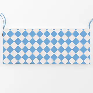 Bankauflage Christmas Checkers Ice Blue