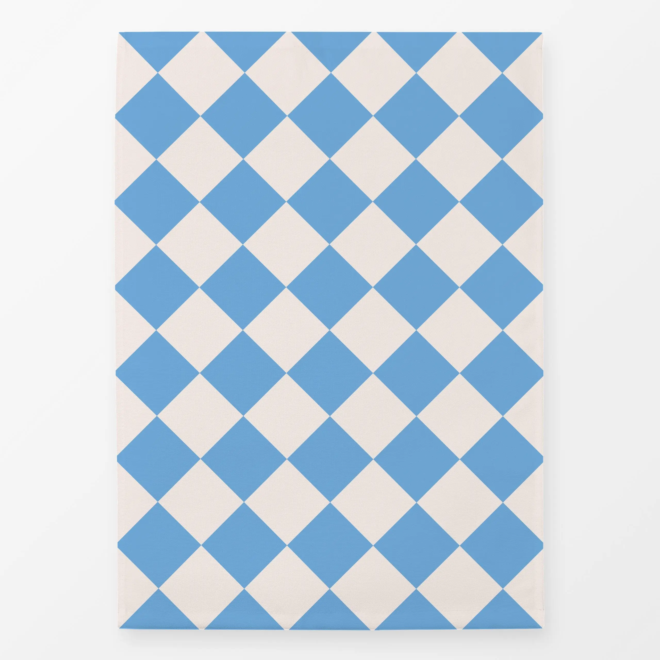 Geschirrtücher Christmas Checkers Ice Blue - Weihnachten, Symbole & Muster - von „Jana Driver"; Weihnachten, beige, blau, Ka...