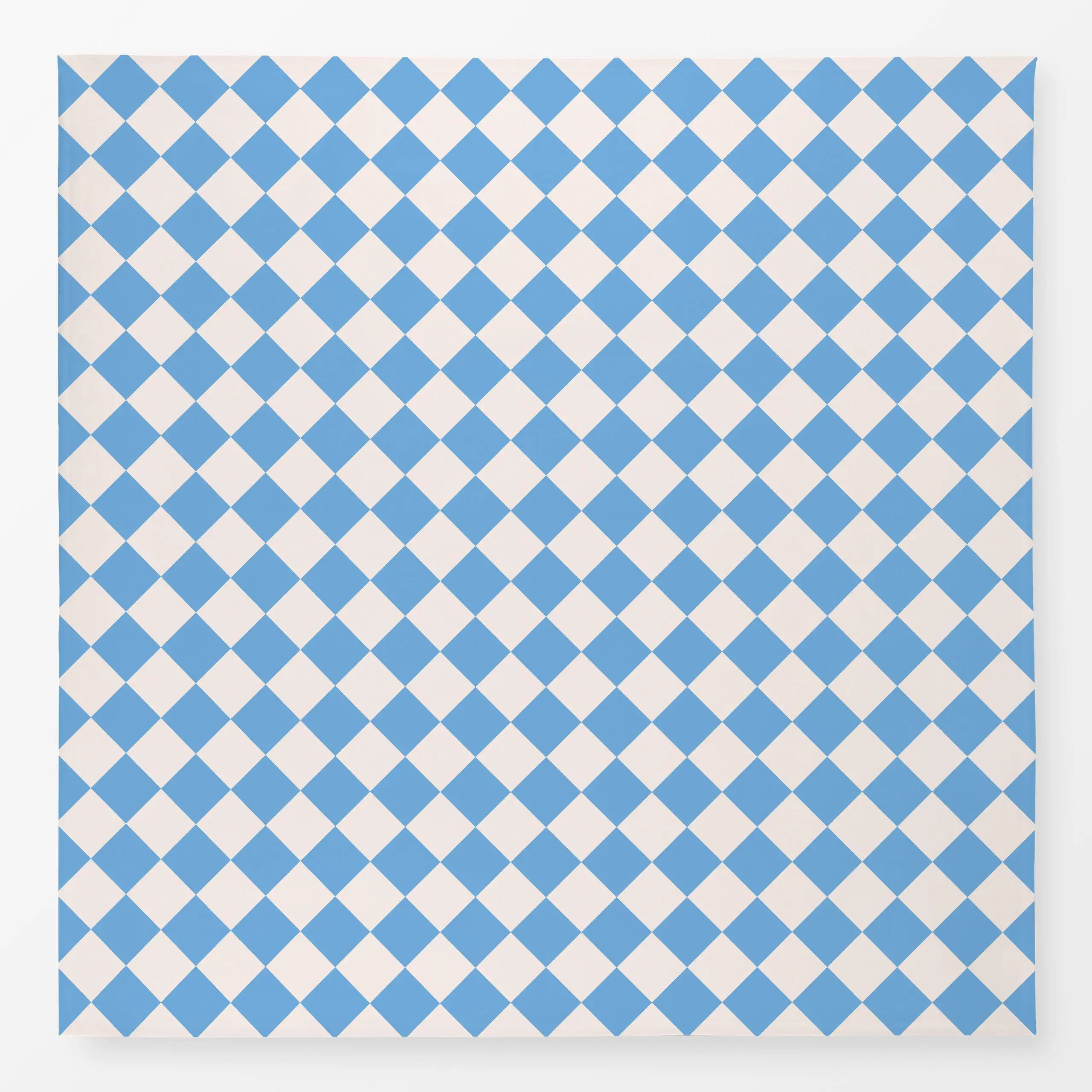 Tischdecke Christmas Checkers Ice Blue - Weihnachten, Symbole & Muster - von „Jana Driver"; Weihnachten, beige, blau, Karo, ...