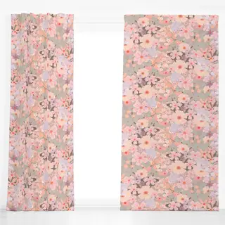 Dekovorhang Flower Joy Garden Pastelrosa