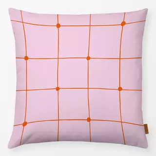 Kissen Karomuster rosa orange