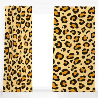 Dekovorhang Leopard Leopardenmuster Leo