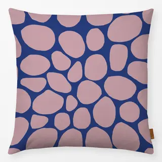 Kissen Frühling Steine blau rosa