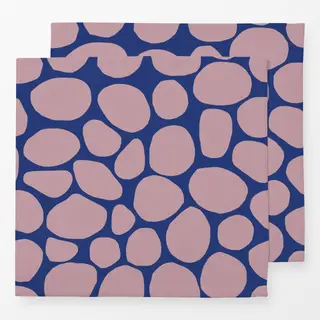 Servietten Frühling Steine blau rosa