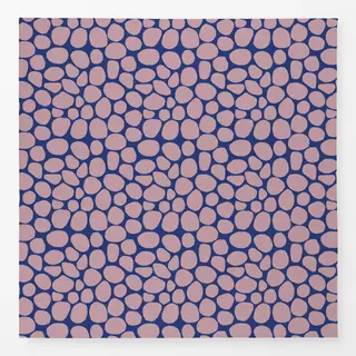 Tischdecke Frühling Steine blau rosa