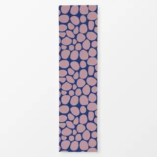 Tischläufer Frühling Steine blau rosa