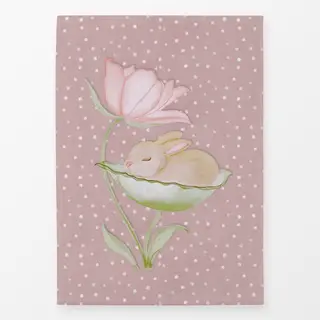 Geschirrtücher Baby Hase Pünktchen Blume Rosa