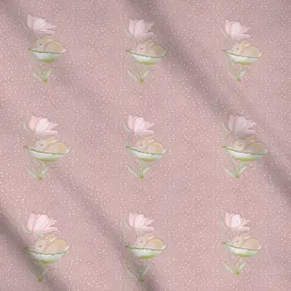 Meterware Baby Hase Pünktchen Blume Rosa