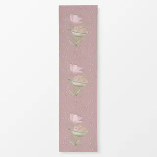 Tischläufer Baby Hase Pünktchen Blume Rosa